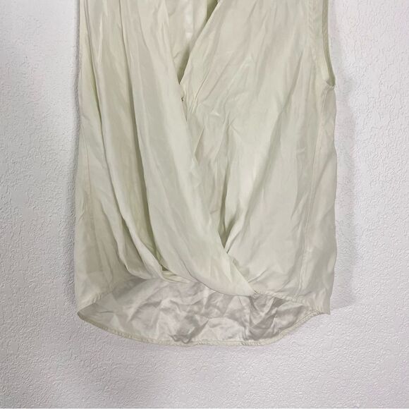 Rag & Bone Ivory White 100% Silk V Neck Sleeveless Blouse Tank Top - Picture 4 of 6